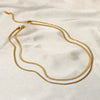 Collier Double Chaine Dore