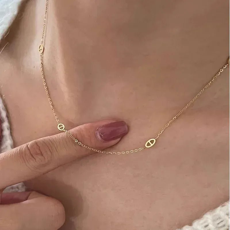 Collier Grain de Café Fin