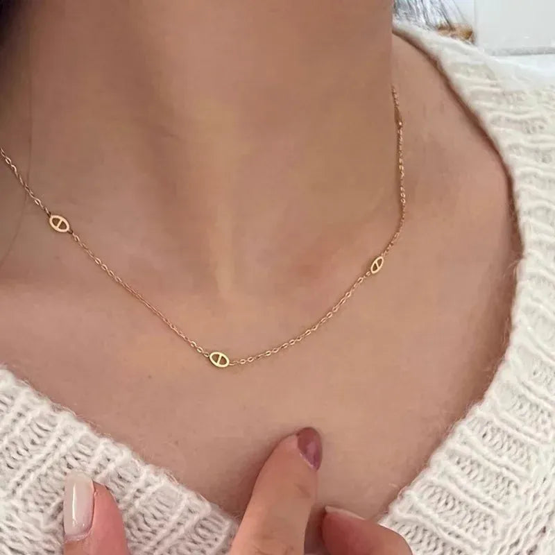 Collier Grain de Café Fin