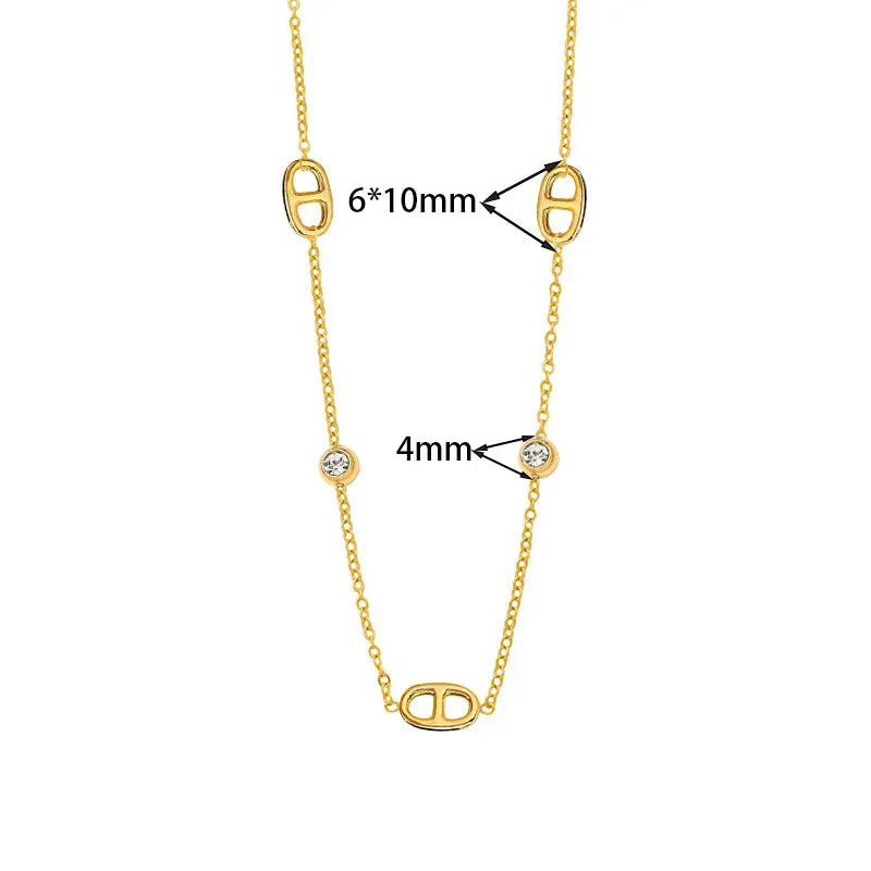 Collier Grain de Cafe Strass