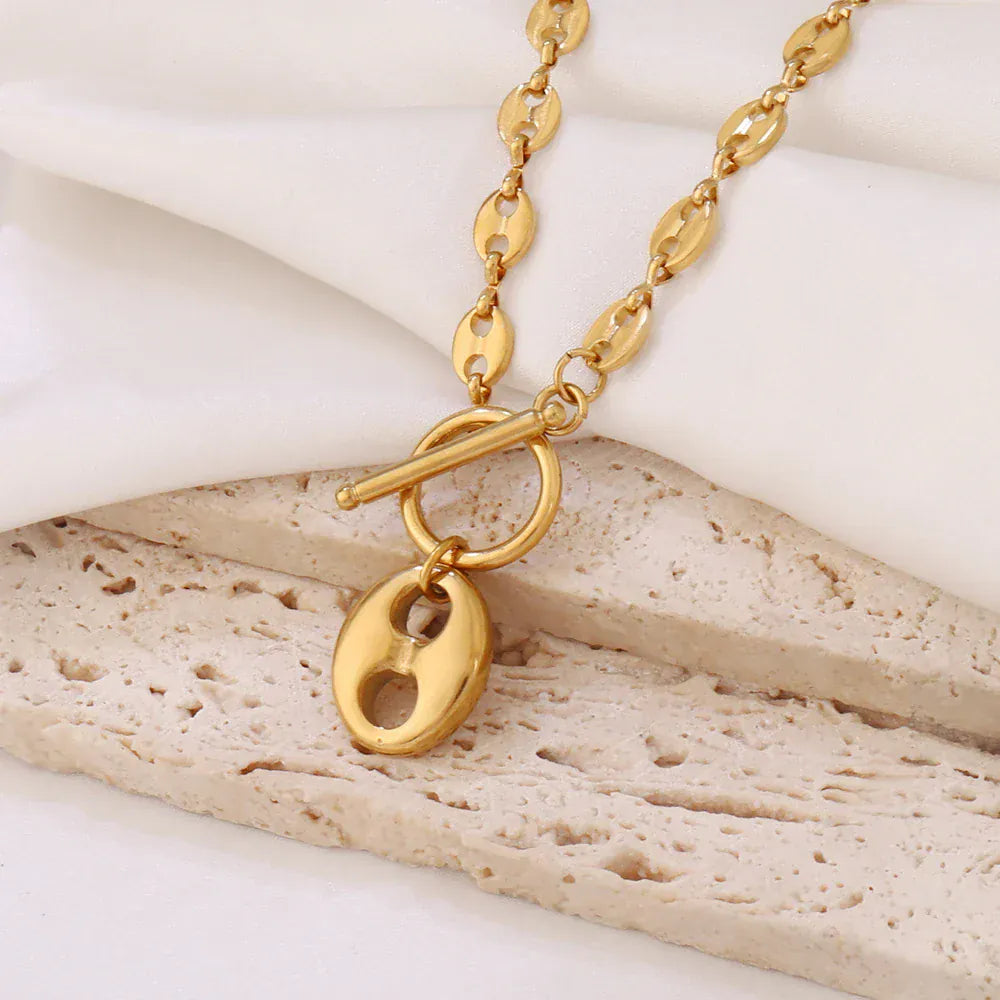 Collier Graine de Café Acier Inoxydable