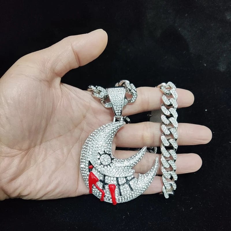 Collier hip hop lune