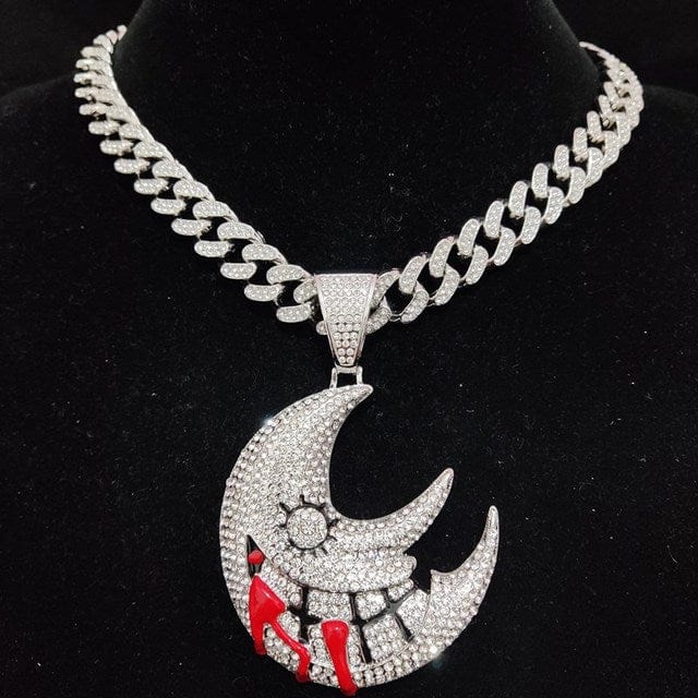 Collier hip hop lune