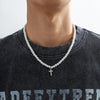 Collier homme perle croix