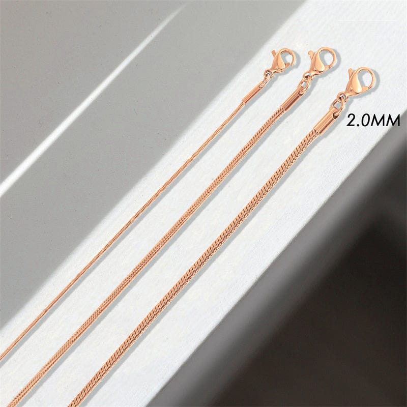 Collier maille serpent rond