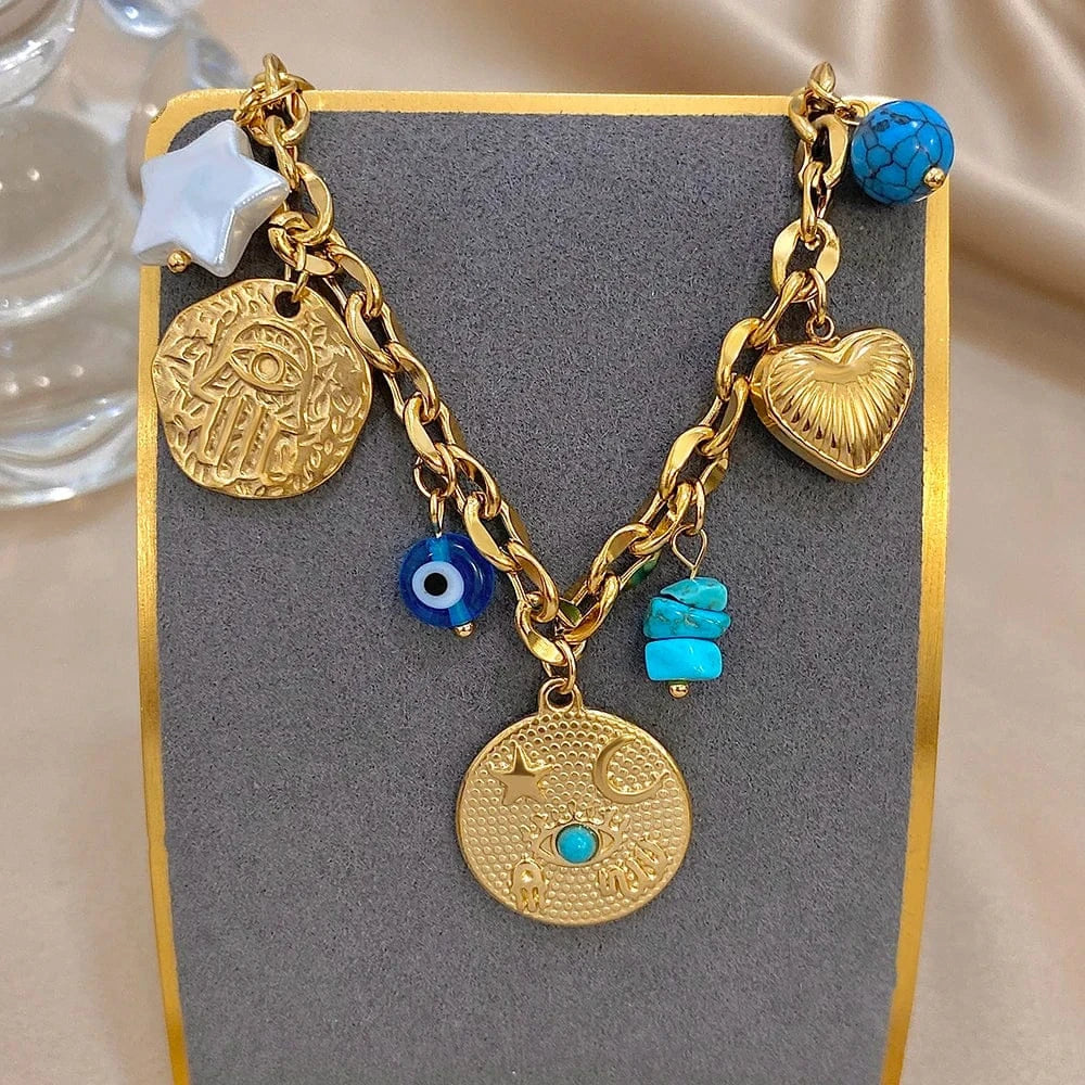 Collier Or avec Breloques