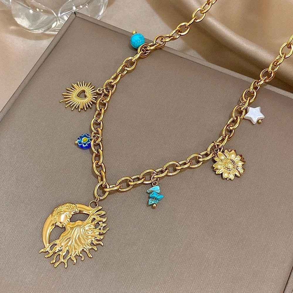 Collier Or avec Breloques