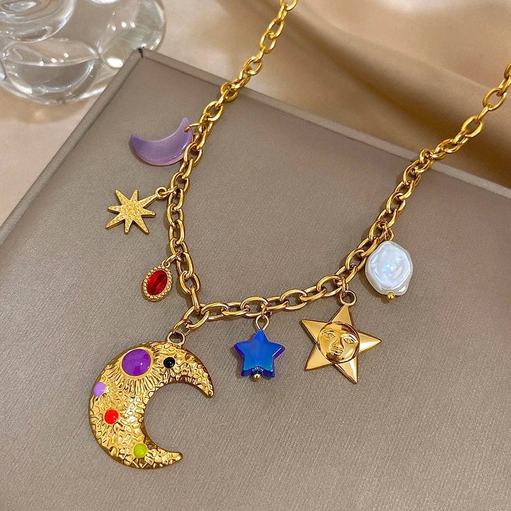 Collier Or avec Breloques