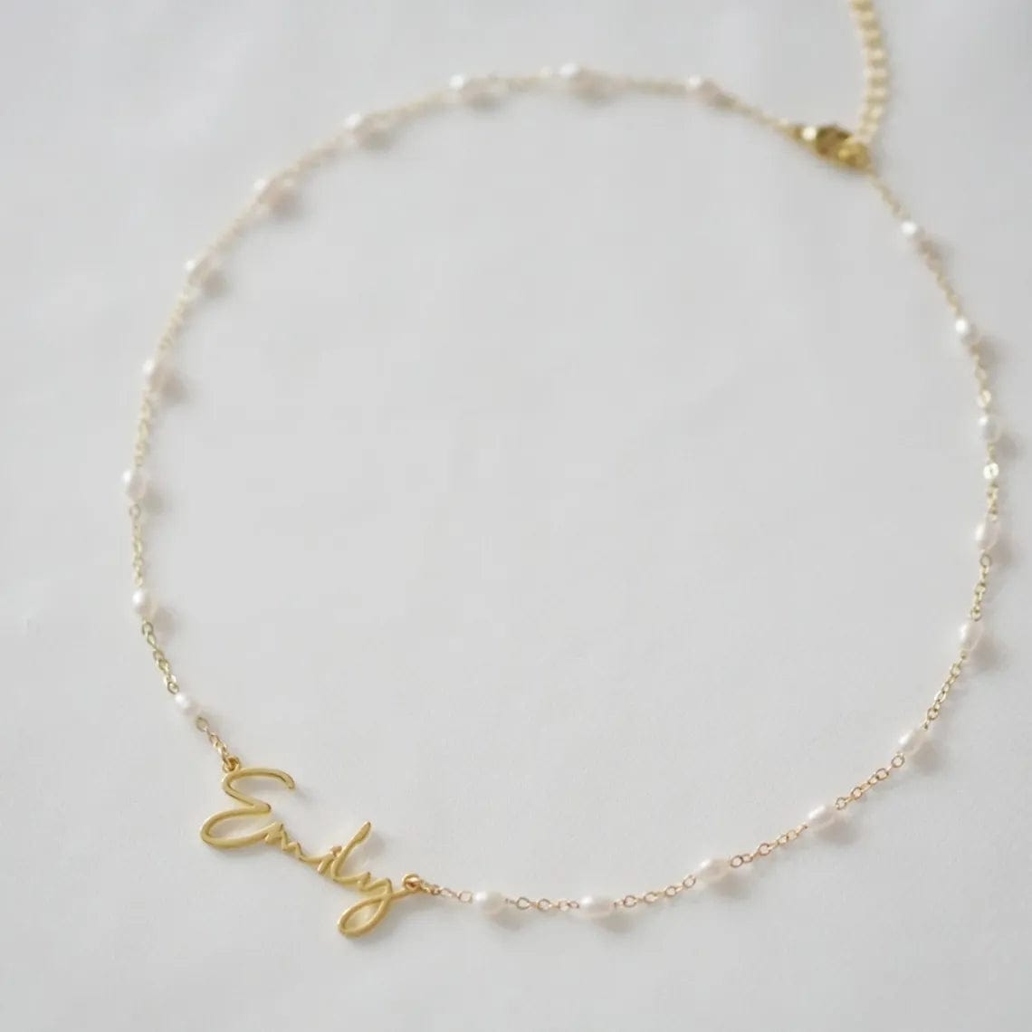 Collier Or avec Perles Prénom