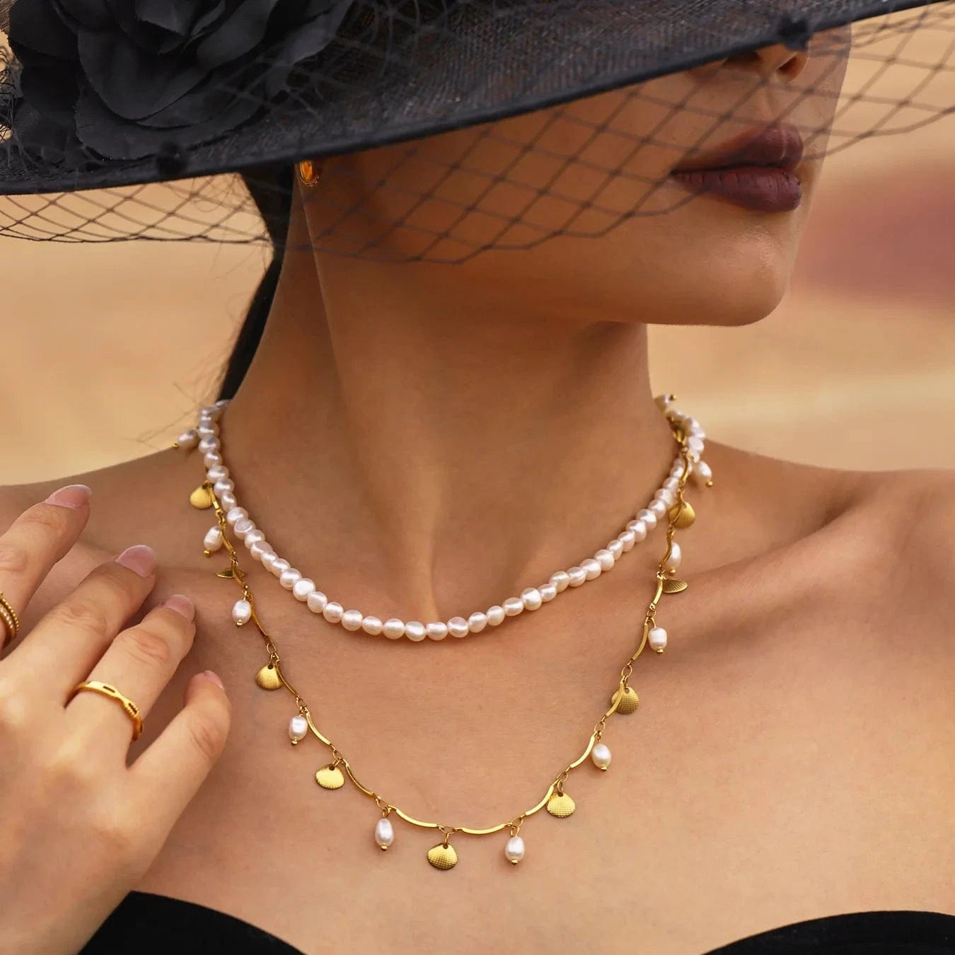 Collier Pampille Coquillage Or