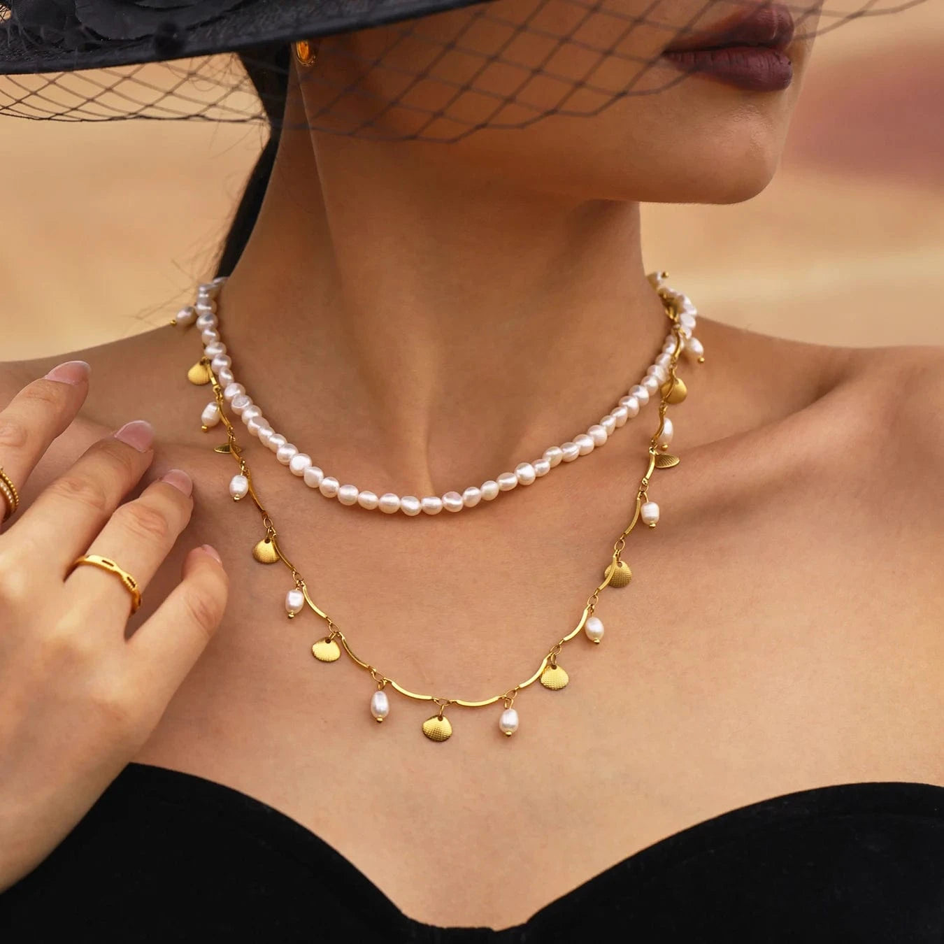 Collier Pampille Coquillage Or