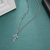 Collier pendentif croix homme