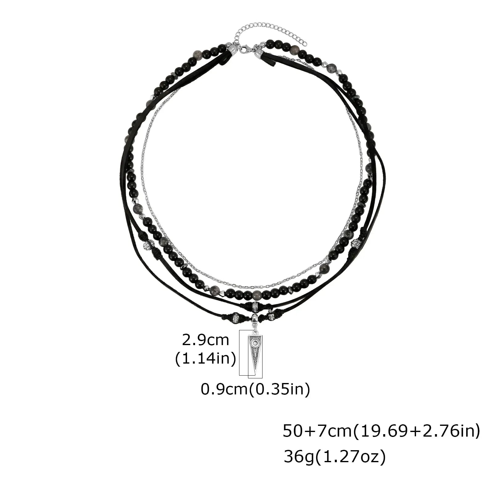 Collier Perle Noire Homme