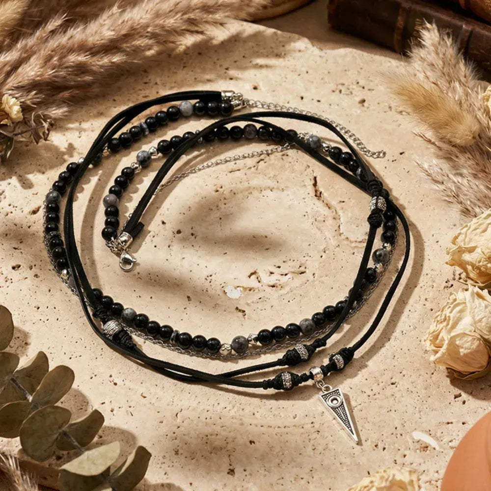 Collier Perle Noire Homme