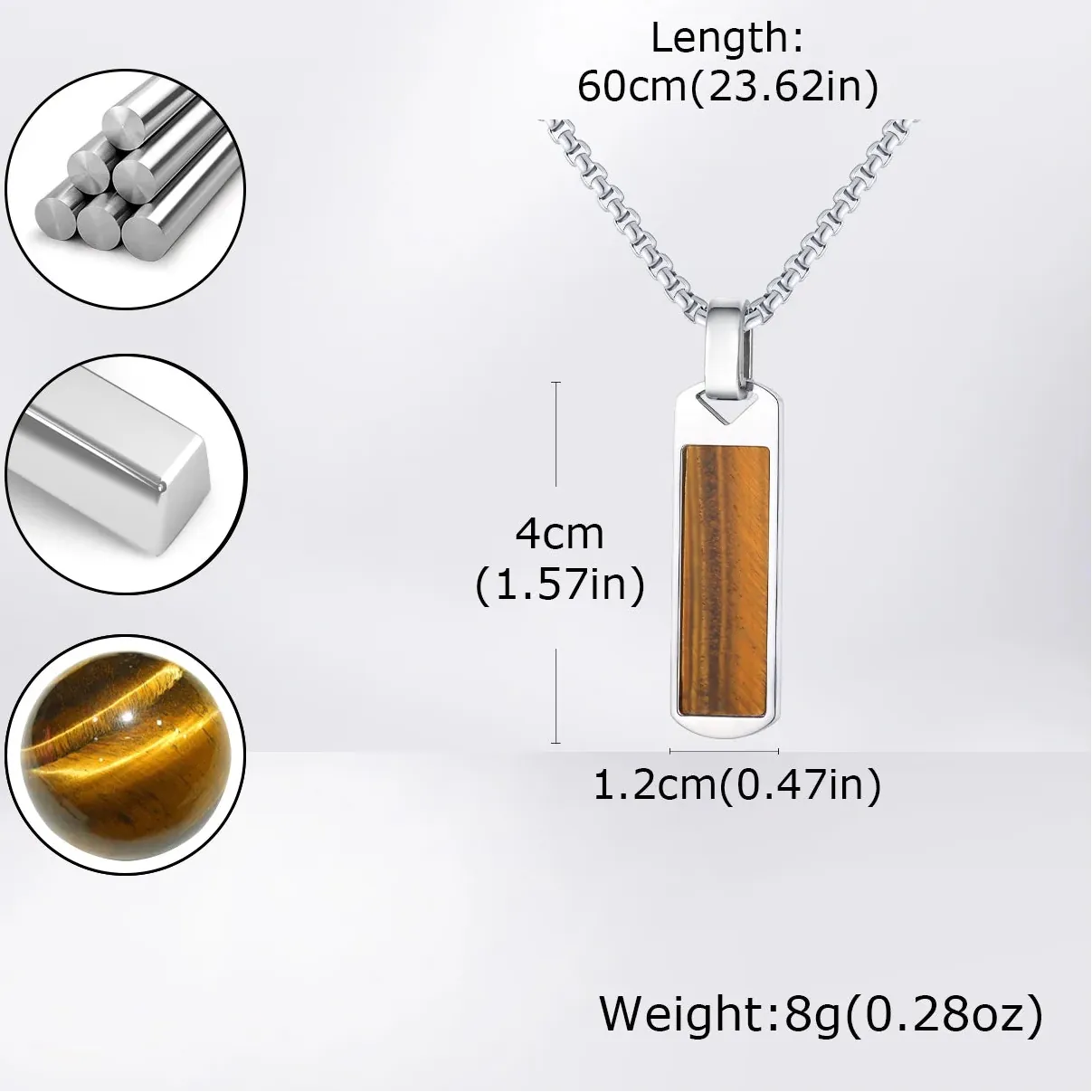 Collier Pierre Naturelle Homme