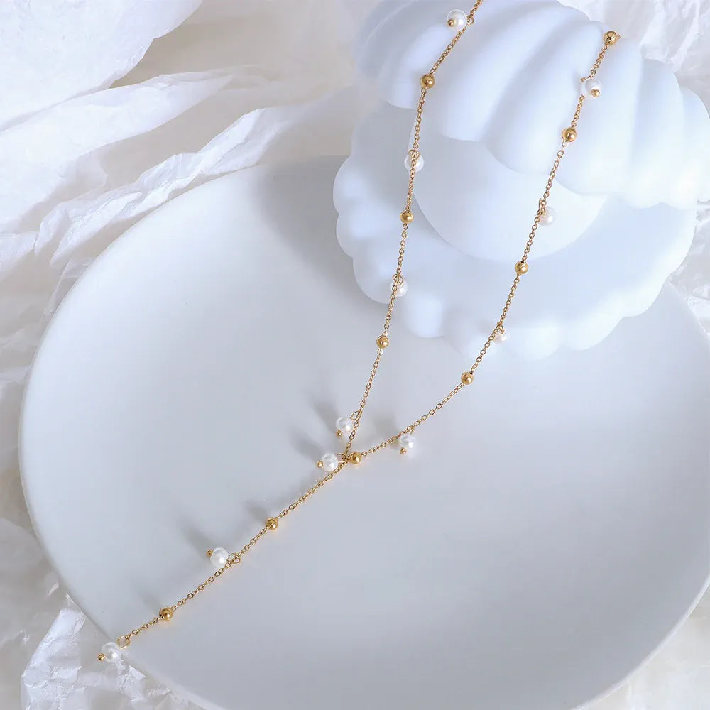 Collier Sautoir Or Perles