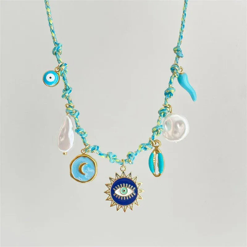 Collier Tissu Charms