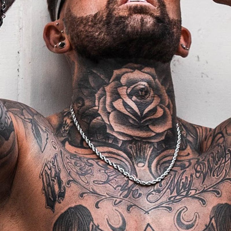 Collier torsadé homme