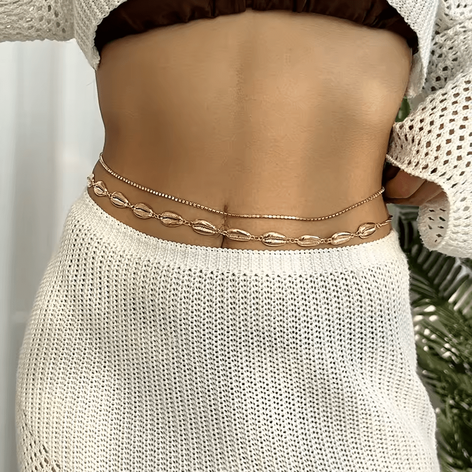 Double Chaine de Hanche Coquillages