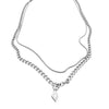 Double collier argent homme