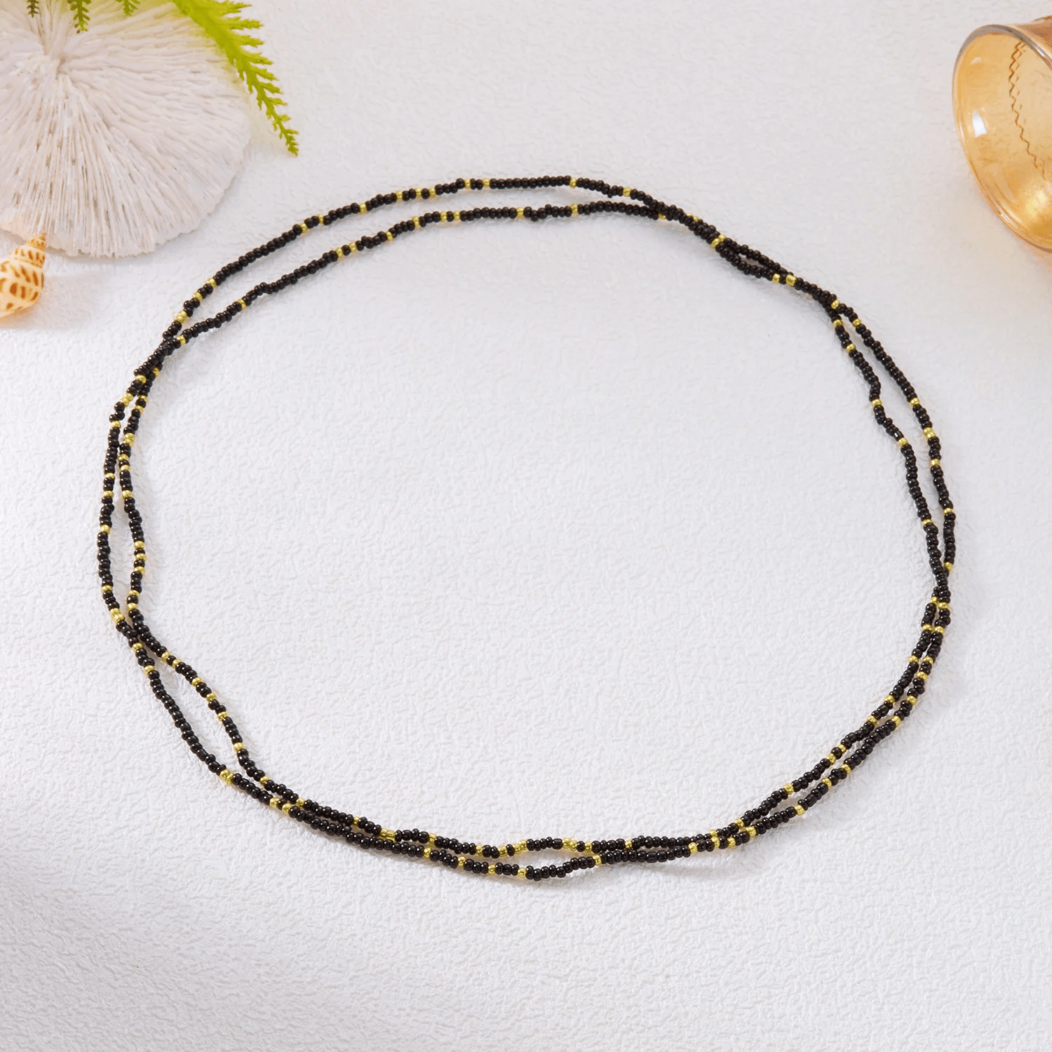 Double Colliers de Ventre Perles