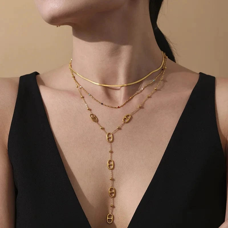 Ensemble Collier Grain de Café