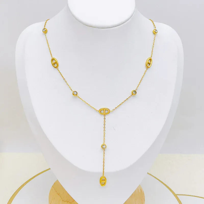 Grain de Café Collier Or