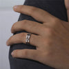 Bague argent homme rasoir