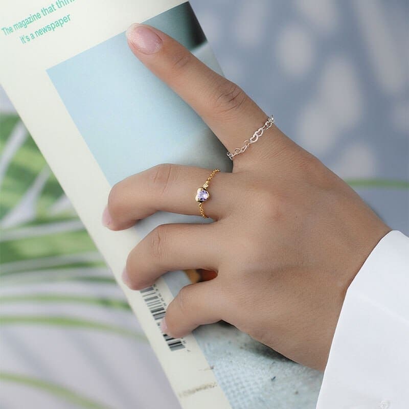 Bague chaine plaqué or