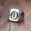 Bague homme initiale