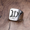 Bague homme initiale