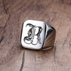 Bague homme initiale