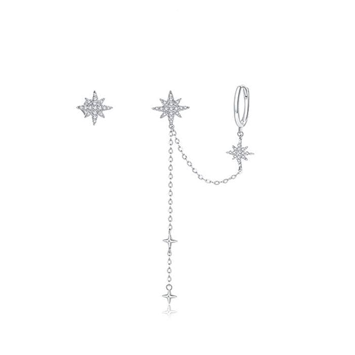 Boucle d'Oreille Argent Chaine