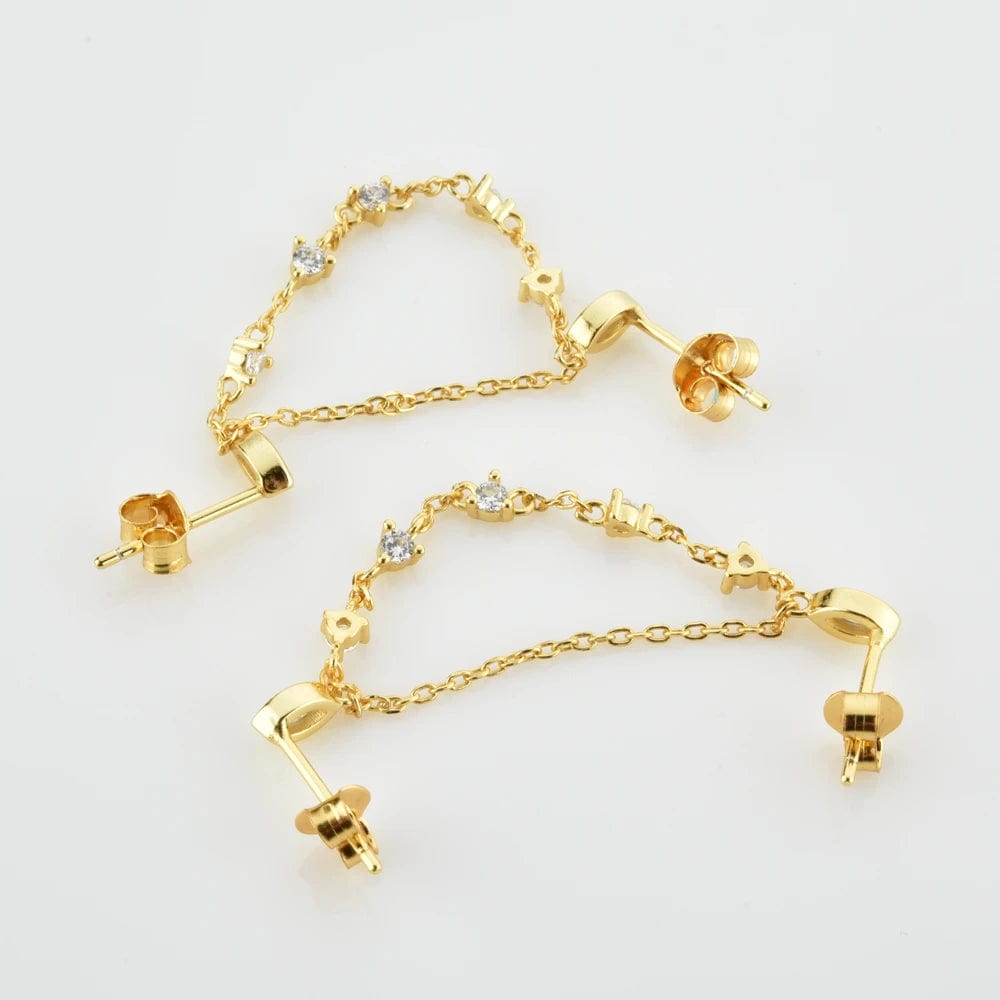 Boucle d&#39;oreille chaine pendante