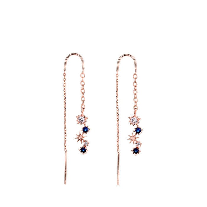 Boucle d'oreille étoile traversante