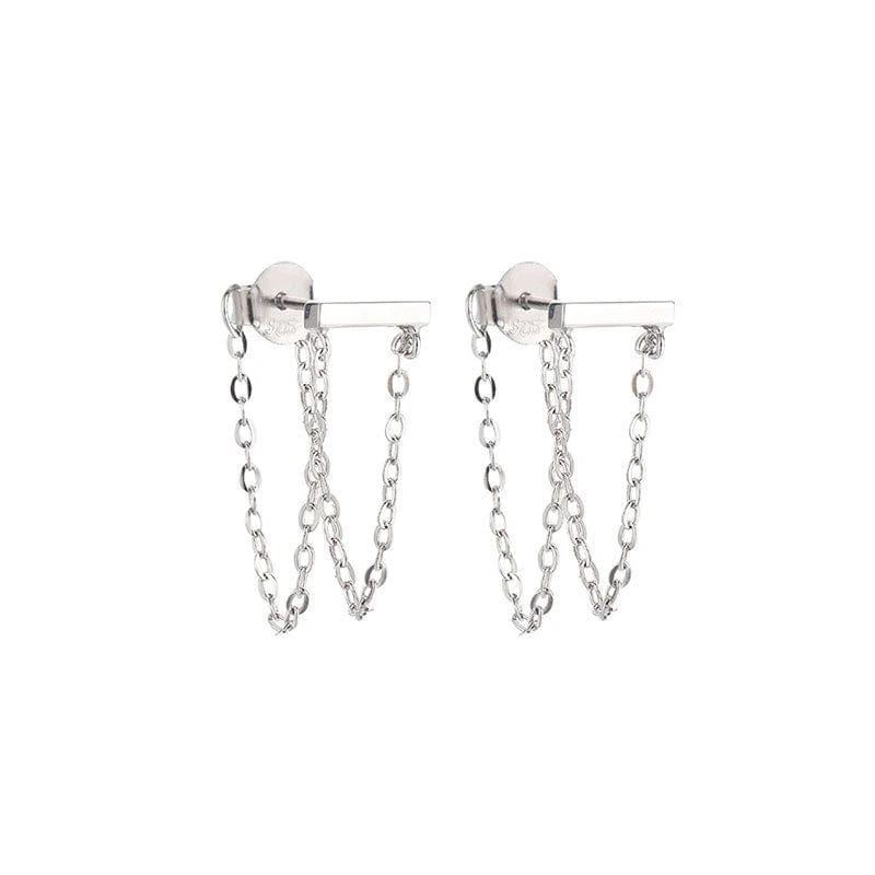 Boucle d'oreille femme argent pendante
