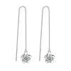 Boucle d&#39;oreille fleur traversante