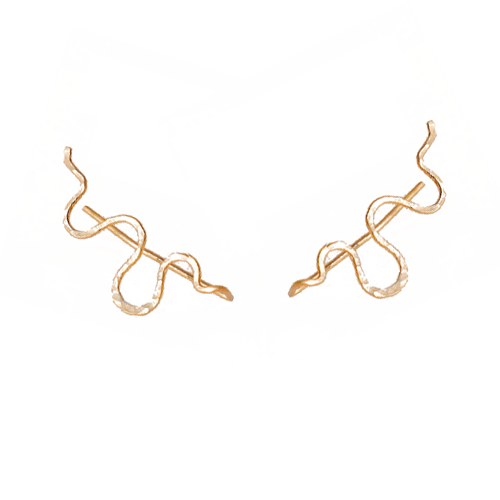 Boucle d'oreille grimpante serpent