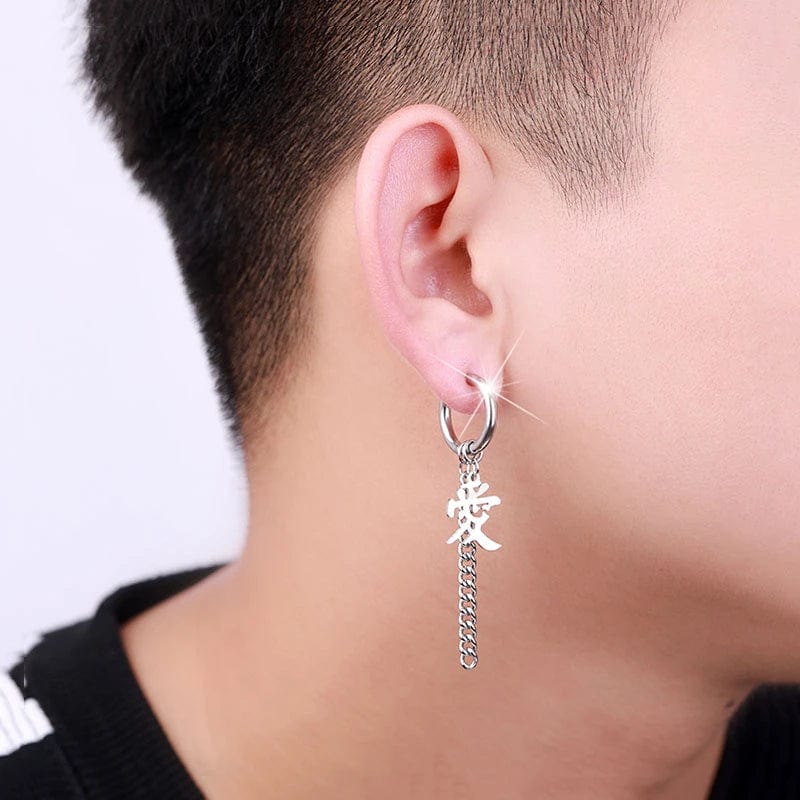 Boucle d'Oreille Homme Pendante