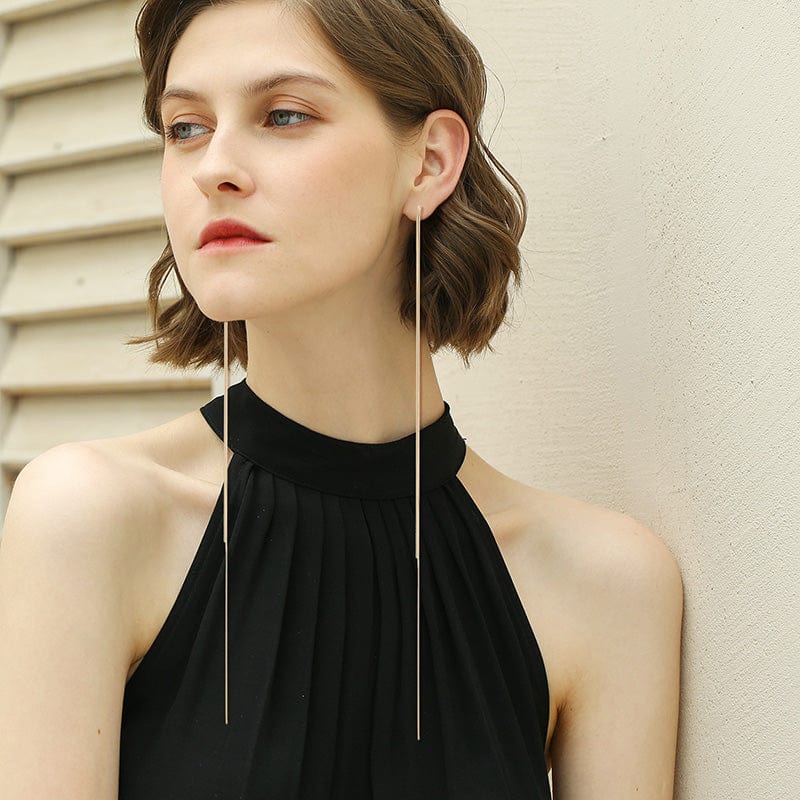 Boucle d'Oreille Longue Chaine