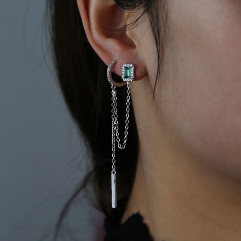 Boucle d'Oreille Pendante Or Rose