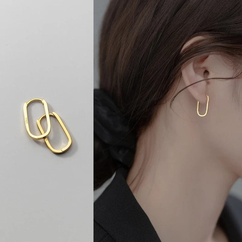 Boucle d&#39;oreille rectangle