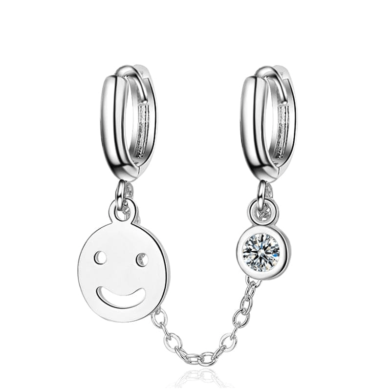Boucle d'oreille smiley
