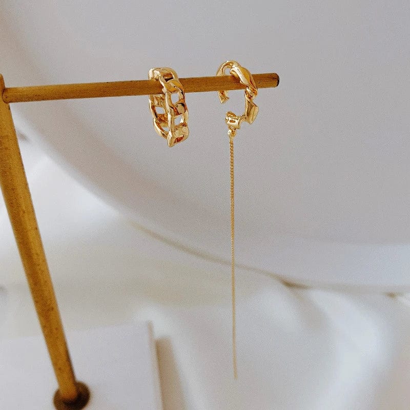 Boucle d&#39;oreille traversante or