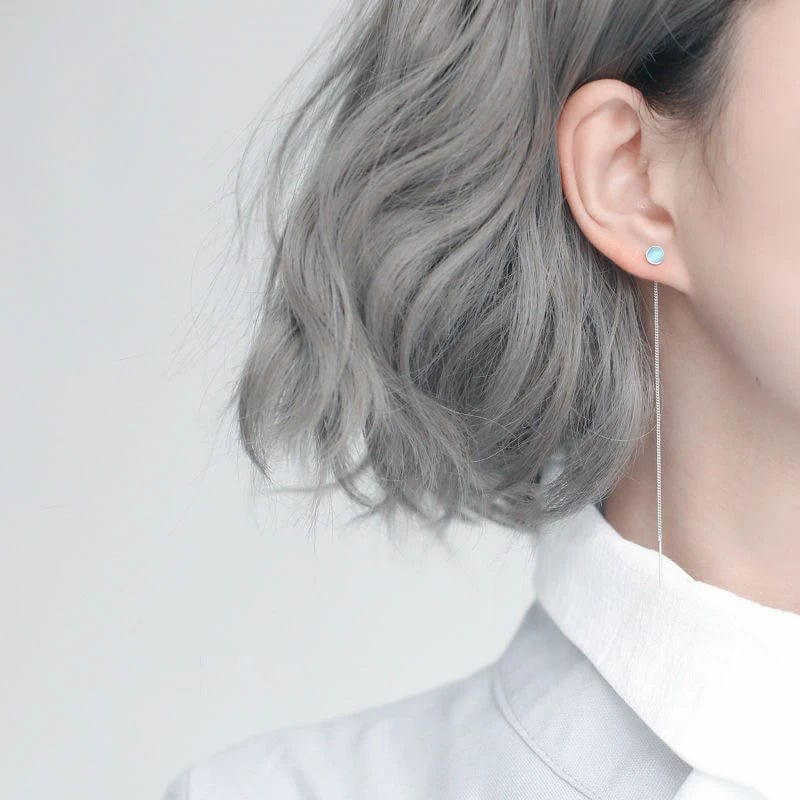 Boucle d'Oreille Traversante Pendante