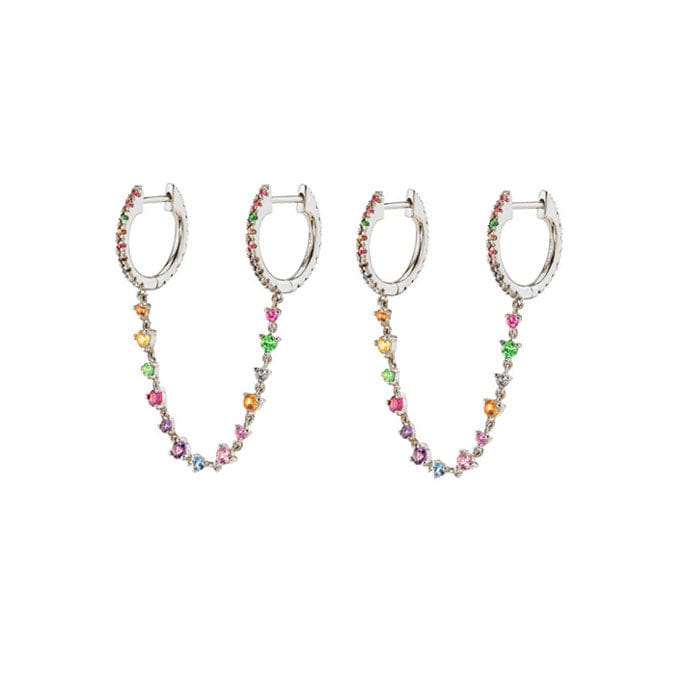 Boucles d'oreilles fantaisies colorées