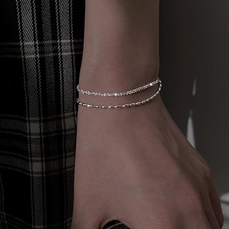 Bracelet argent double chaine