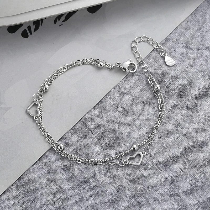 Bracelet chaine coeur