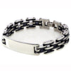 Bracelet Chaîne Homme Maillons Noirs en Acier