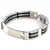 Bracelet Chaîne Homme Plaque Argentée en Acier